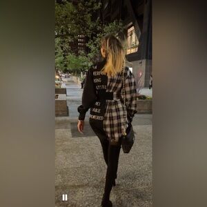 Plaid Black and White Dress